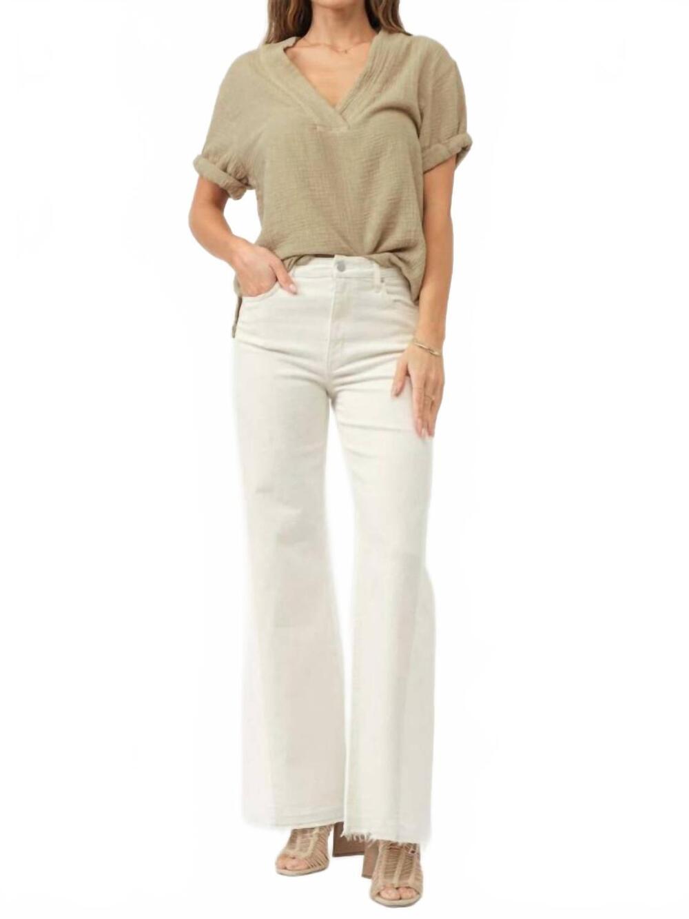 NEW DEAR JOHN DENIM fiona jeans in wheat & white